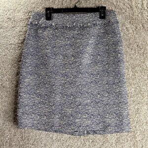 J McLaughlin Tweed Pencil‎ Skirt Women's Size 10 Blue